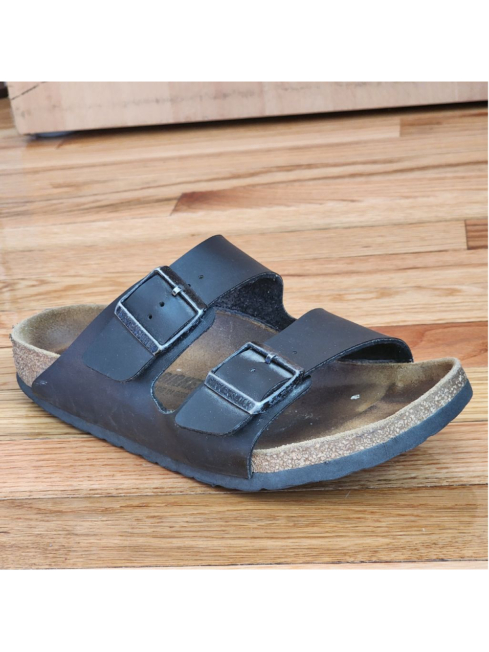 BIRKENSTOCK Black Arizona Birki Flor Slide Sandals Size 39 8 - Picture 3 of 10